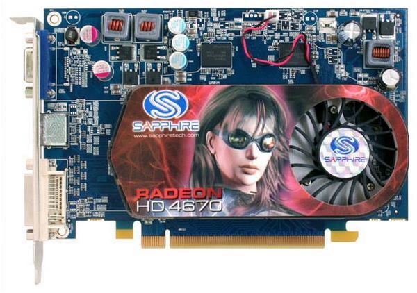 Sapphire Radeon HD 4670 750Mhz PCI-E 2.0 512Mb 1746Mhz 128 bit DVI HDMI HDCP