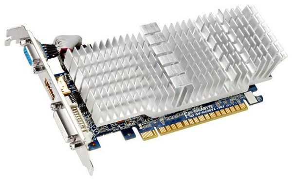 GIGABYTE GeForce GT 520 810Mhz PCI-E 2.0 1024Mb 1200Mhz 64 bit DVI HDMI HDCP