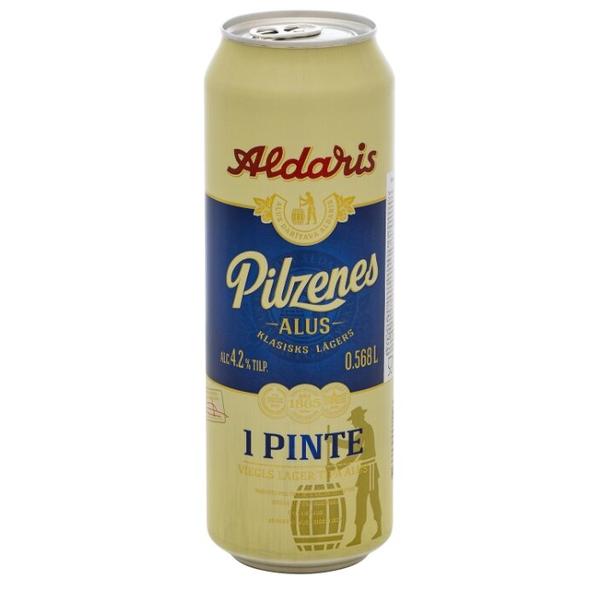 Пиво светлое Aldaris Pilzenes 0.568 л