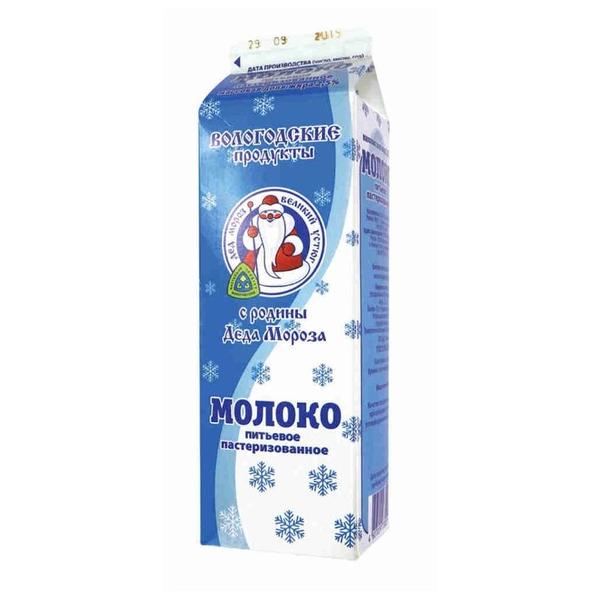 Молоко Вологодские продукты Пастеризованное 2.5%, 1 л