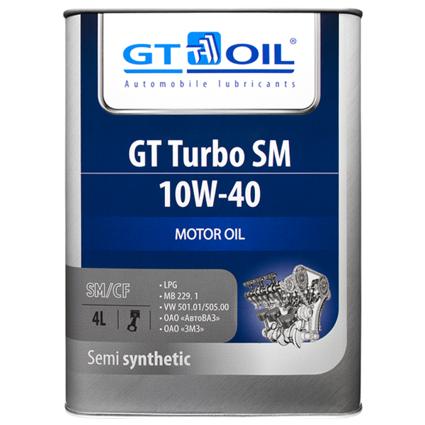 GT OIL GT Turbo SM 10W-40 4 л