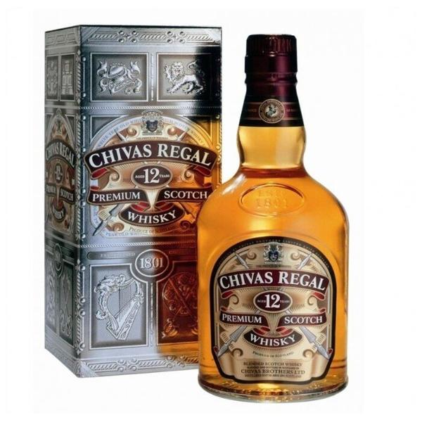 Виски Chivas Regal Blend De Lux 12 лет, 1л, подарочная упаковка