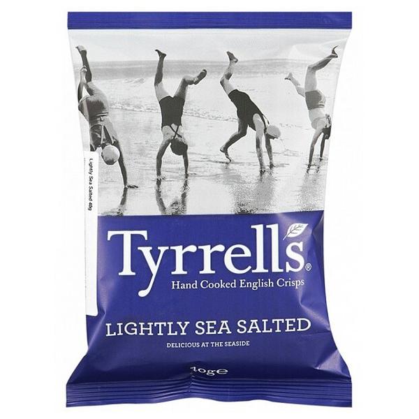 Чипсы Tyrrells картофельные Морская соль слабосоленые