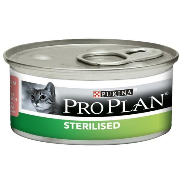 Корм для стерилизованных кошек Pro Plan Sterilised для профилактики МКБ, беззерновой, с лососем, с тунцом 85 г (паштет)