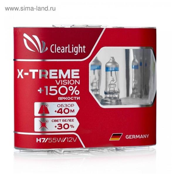 Лампа автомобильная галогенная ClearLight X-treme Vision +150% MLH7XTV150 H7 55W 2 шт.