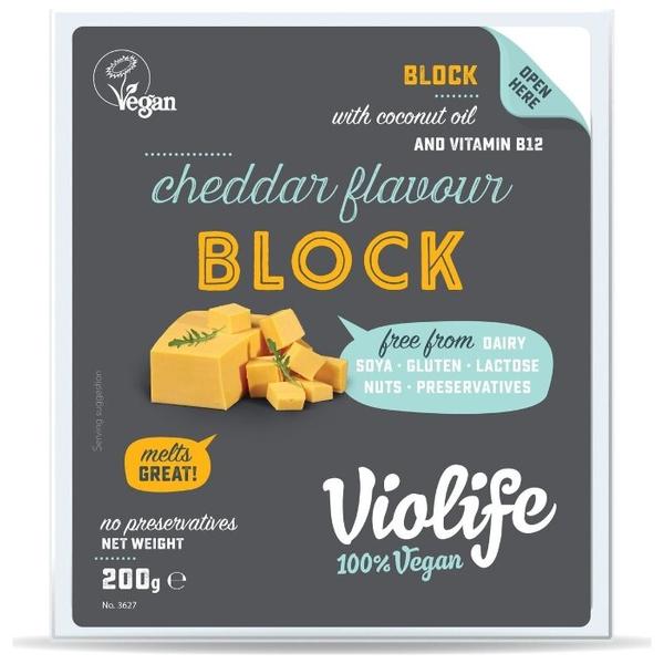 Сырный продукт VIOLIFE Веганский со вкусом сыра Чеддар
