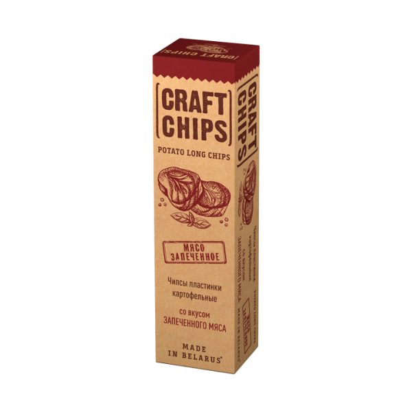 Чипсы Craft Chips картофельные со вкусом запеченного мяса