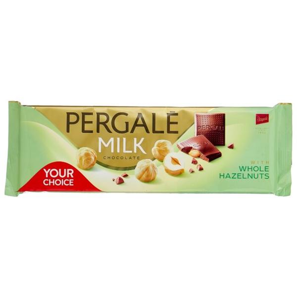 Шоколад Pergale молочный с цельным фундуком 30% какао