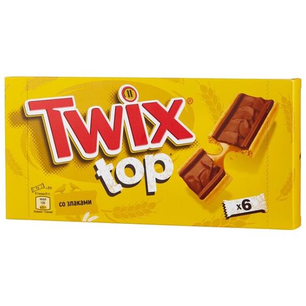 Печенье Twix Top со злаками в молочном шоколаде, 126 г