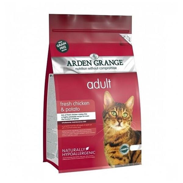 Корм для кошек Arden Grange Adult Cat курица и картофель сухой корм беззерновой, для взрослых кошек