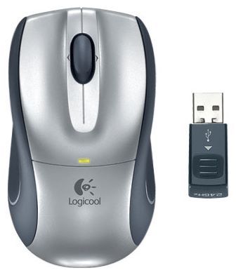 Logitech V320 Cordless Optical for Notebooks Black-Silver USB