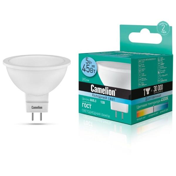 Лампа светодиодная Camelion 12026, GU5.3, MR16, 5Вт