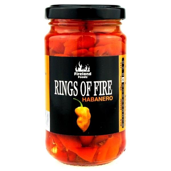 Перец маринованный нарезанный Rings of fire Habanero Fireland Foods стеклянная банка 200 мл