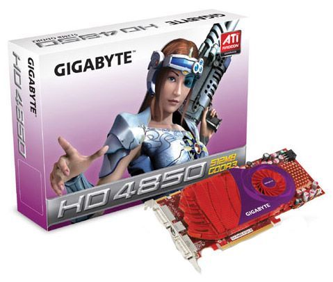 GIGABYTE Radeon HD 4850 625Mhz PCI-E 2.0 512Mb 2000Mhz 256 bit 2xDVI TV HDCP YPrPb