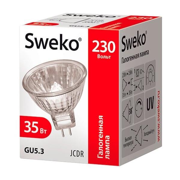 Лампа галогенная Sweko 38129, GU5.3, JCDR, 35Вт