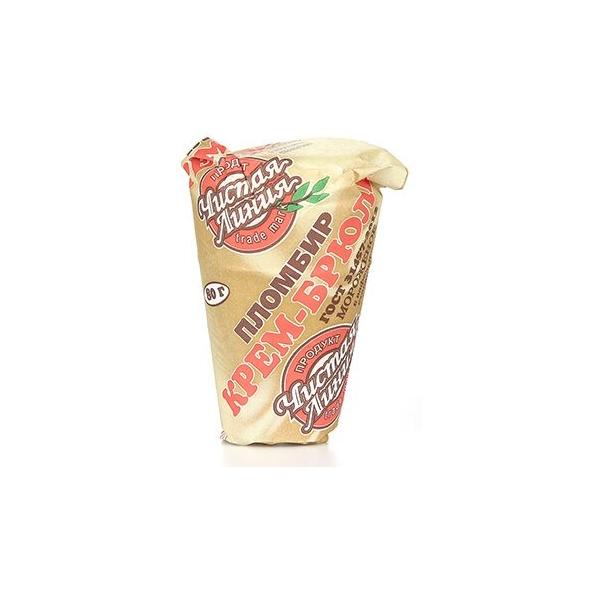 Мороженое Чистая Линия пломбир крем-брюле 80 г