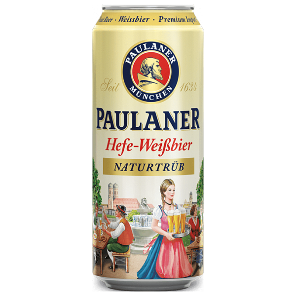 Пиво светлое Paulaner Hefe-Weissbier Naturtrub 0.5 л ж/б