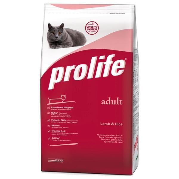 Корм для кошек Prolife Adult с ягненком и рисом