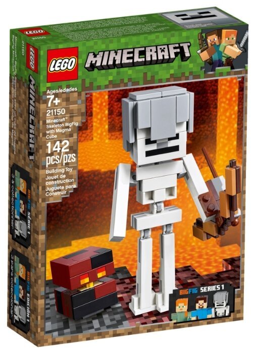 LEGO Minecraft 21150 Скелет с кубом магмы