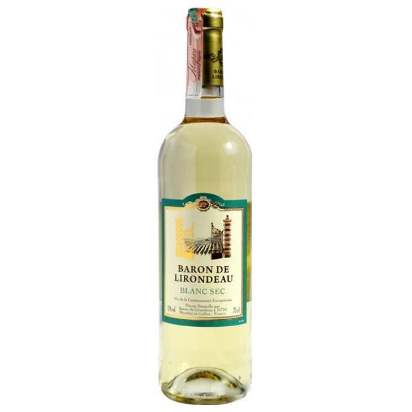 Вино Baron de Lirondeau Blanc Sec, 0.75 л