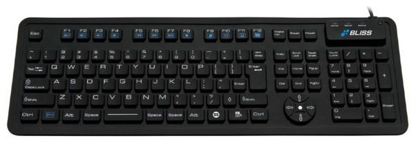 Bliss Flexible Keyboard MFR109L Black USB+PS/2