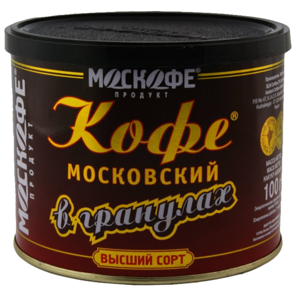 Кофе растворимый Москофе Московский в гранулах, жестяная банка