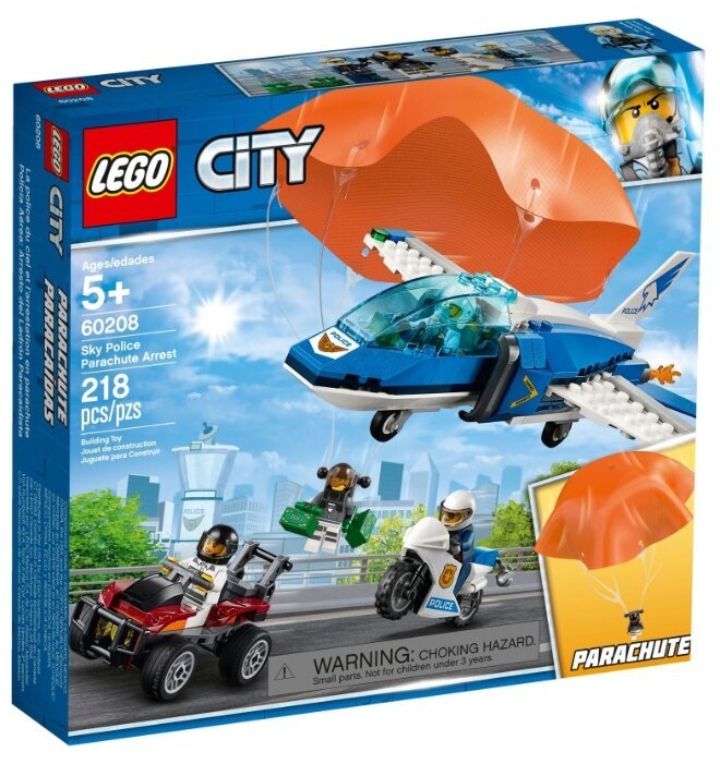 LEGO City 60208 Воздушная полиция: арест парашютиста