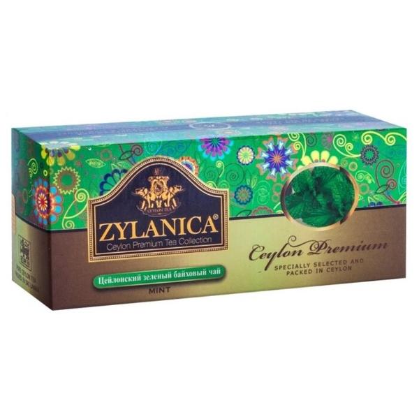 Чай зеленый Zylanica Ceylon Premium Mint в пакетиках