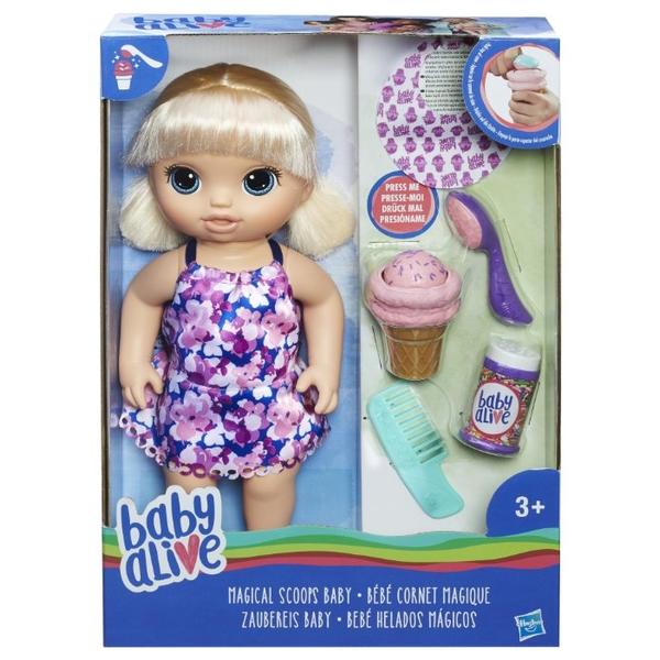 Кукла Hasbro Baby Alive Малышка с мороженым, 31 см, C1090