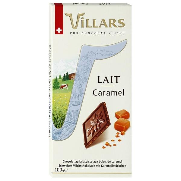 Шоколад Villars Lait Caramel молочный с кусочками карамели