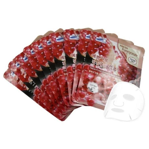 3W Clinic Fresh Pomegranate Mask Sheet тканевая маска с экстрактом граната