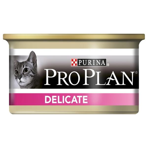 Корм для кошек Pro Plan Delicate беззерновой, с индейкой 85 г (паштет)