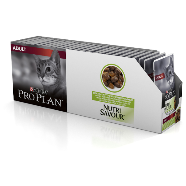 Корм для кошек Pro Plan Nutrisavour с ягненком 85 г (кусочки в желе)