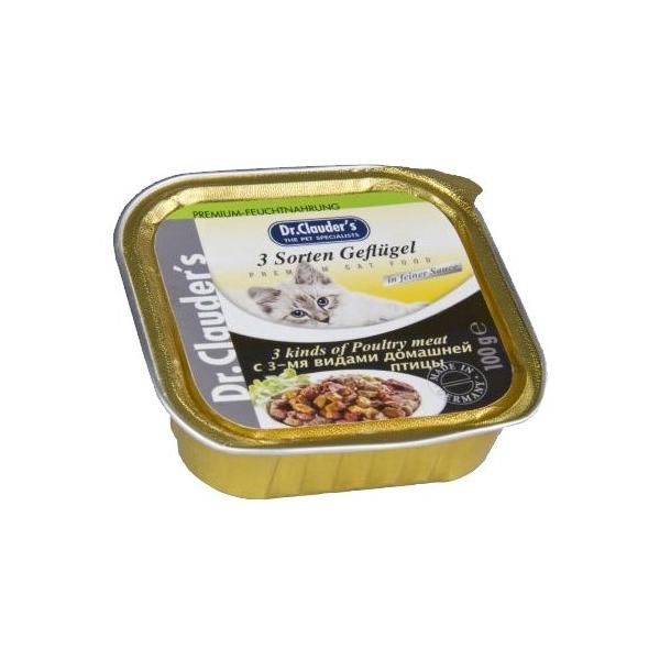 Корм для кошек Dr. Clauder's Premium Cat Food ламистер три вида птицы