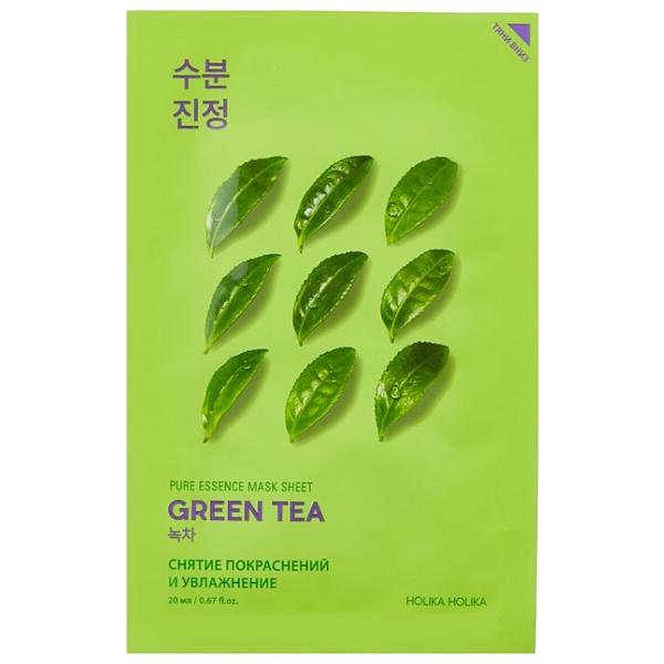 Holika Holika противовоспалительная тканевая маска Pure Essence Зелёный чай