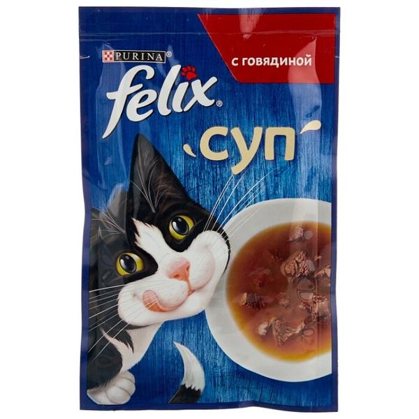 Корм для кошек Felix Суп с говядиной 48 г
