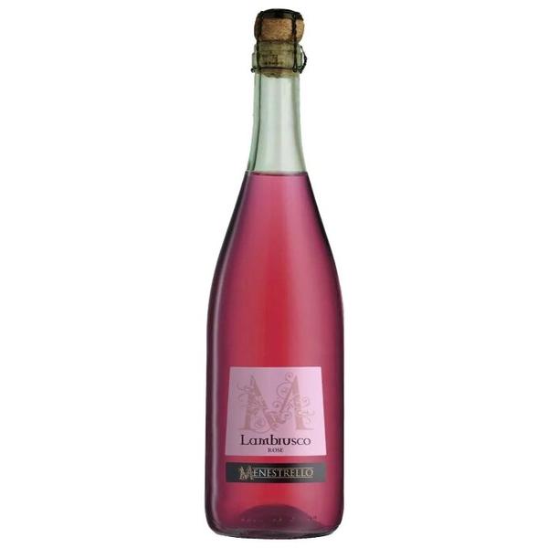Вино игристое Menestrello Lambrusco Emilia IGT Rose розовое полусладкое 0,75 л