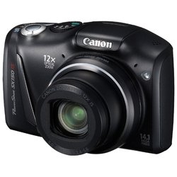 Canon PowerShot SX150 IS (black 14.1Mpix Zoom12x 3 720p SDXC MMC CCD 1x2.3 IS opt 1minF 30fr/s AA)