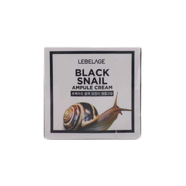 Lebelage AMPULE CREAM BLACK SNAIL Ампульный крем для лица с экстрактом чёрной улитки