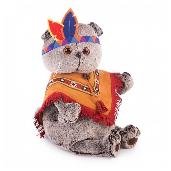 Мягкая игрушка Basik&Co Кот Басик в костюме индейца 30 см