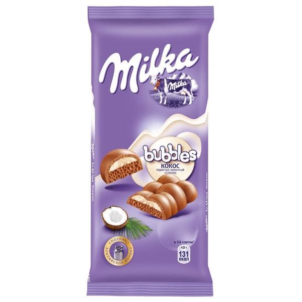 Шоколад Milka молочный пористый с кокосовой начинкой