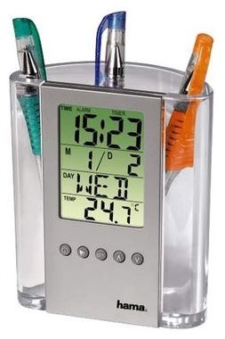 HAMA LCD Thermometer and Pen Holder