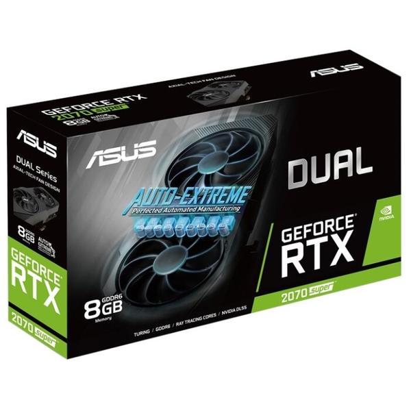 ASUS DUAL GeForce RTX 2070 SUPER 1605MHz PCI-E 3.0 8192MB 14000MHz 256 bit 3xDisplayPort HDMI HDCP EVO