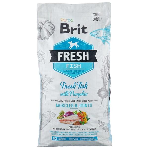 Корм для собак Brit Fresh рыба с тыквой (для крупных пород)