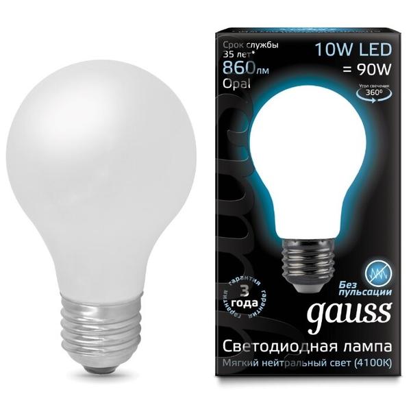 Лампа светодиодная gauss 102202210, E27, A60, 10Вт