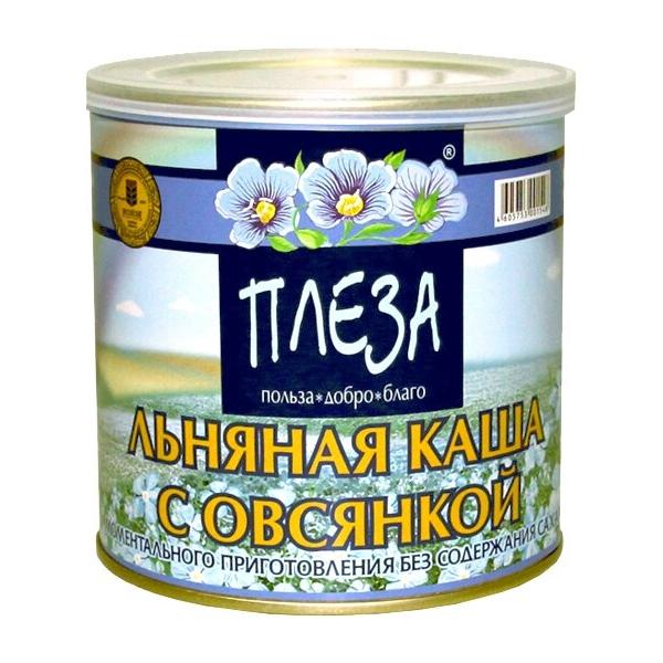 ПЛЕЗА Каша льняная вкус Натуральный с овсянкой, 400 г