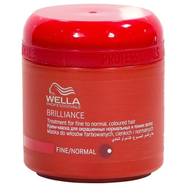 Wella Professionals BRILLIANCE Крем-маска для окрашенных нормальных и тонких волос
