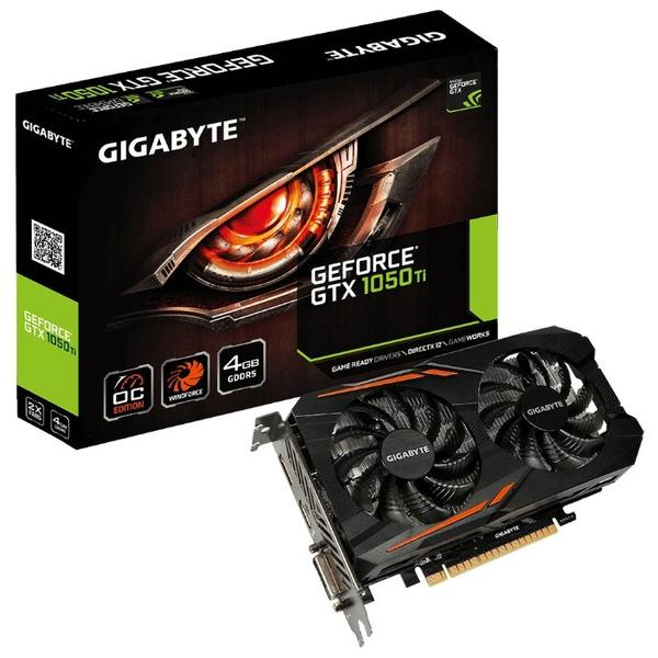 GIGABYTE GeForce GTX 1050 Ti 1316MHz PCI-E 3.0 4096MB 7008MHz 128 bit DVI HDMI DisplayPort HDCP OC