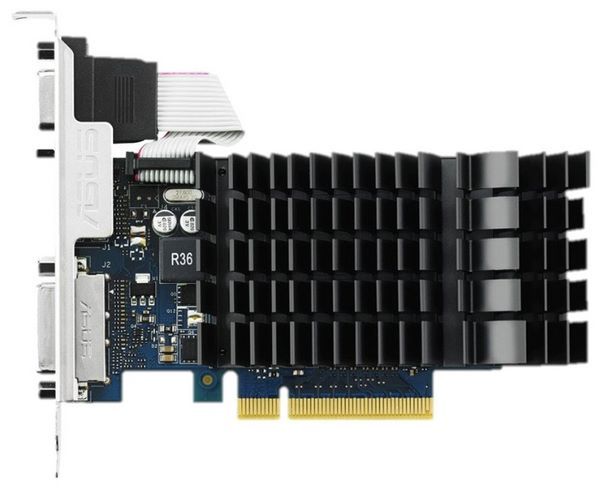 ASUS GeForce GT 730 902Mhz PCI-E 2.0 2048Mb 5010Mhz 64 bit DVI HDMI HDCP Silent