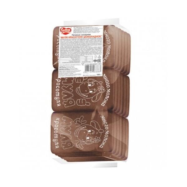 Печенье Муля Красотуля шоколадное, 330 г